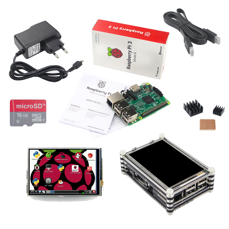 NUEVA-Raspberry-Pi-3-Starter-Kit-Raspberry-Pi-3-Modelo-B-3-5-pulgadas-de-Pantalla